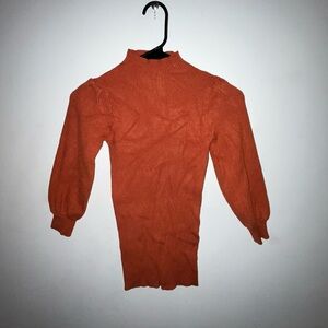 kids girls Orange Long Sleeve Sweater top or dress